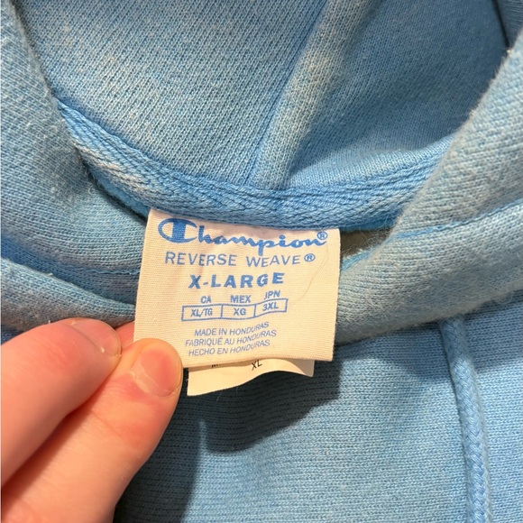 Men’s Champion Reverse Weave Hoodie with Gold Lettering - Picture 3 of 3